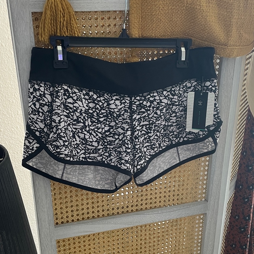 lululemon athletica Black and White Athletic Shorts
